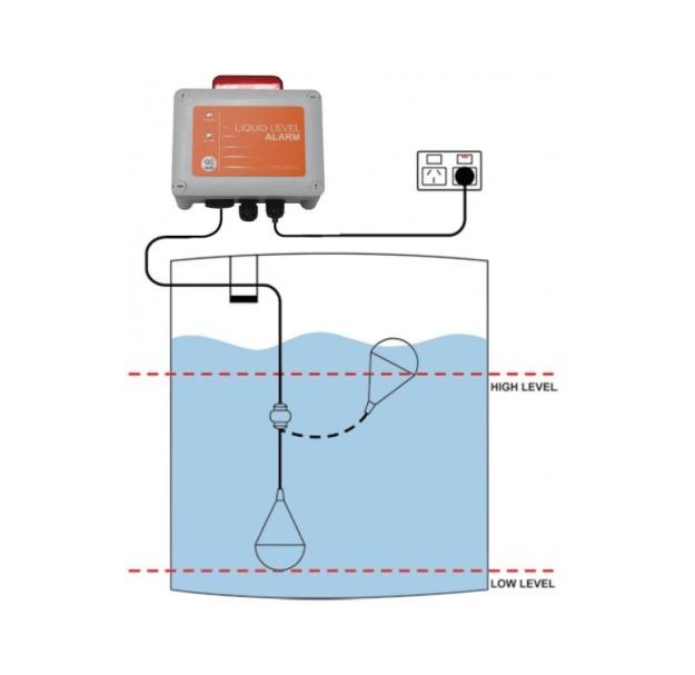 Liquid Level Alarm Controller With Fashing LED